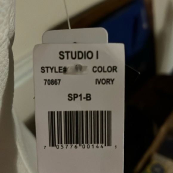 NWT Sandra Darren Ivory Scuba Crepe Knit Dress Size 10 Necklace Sold Separately - Picture 14 of 14